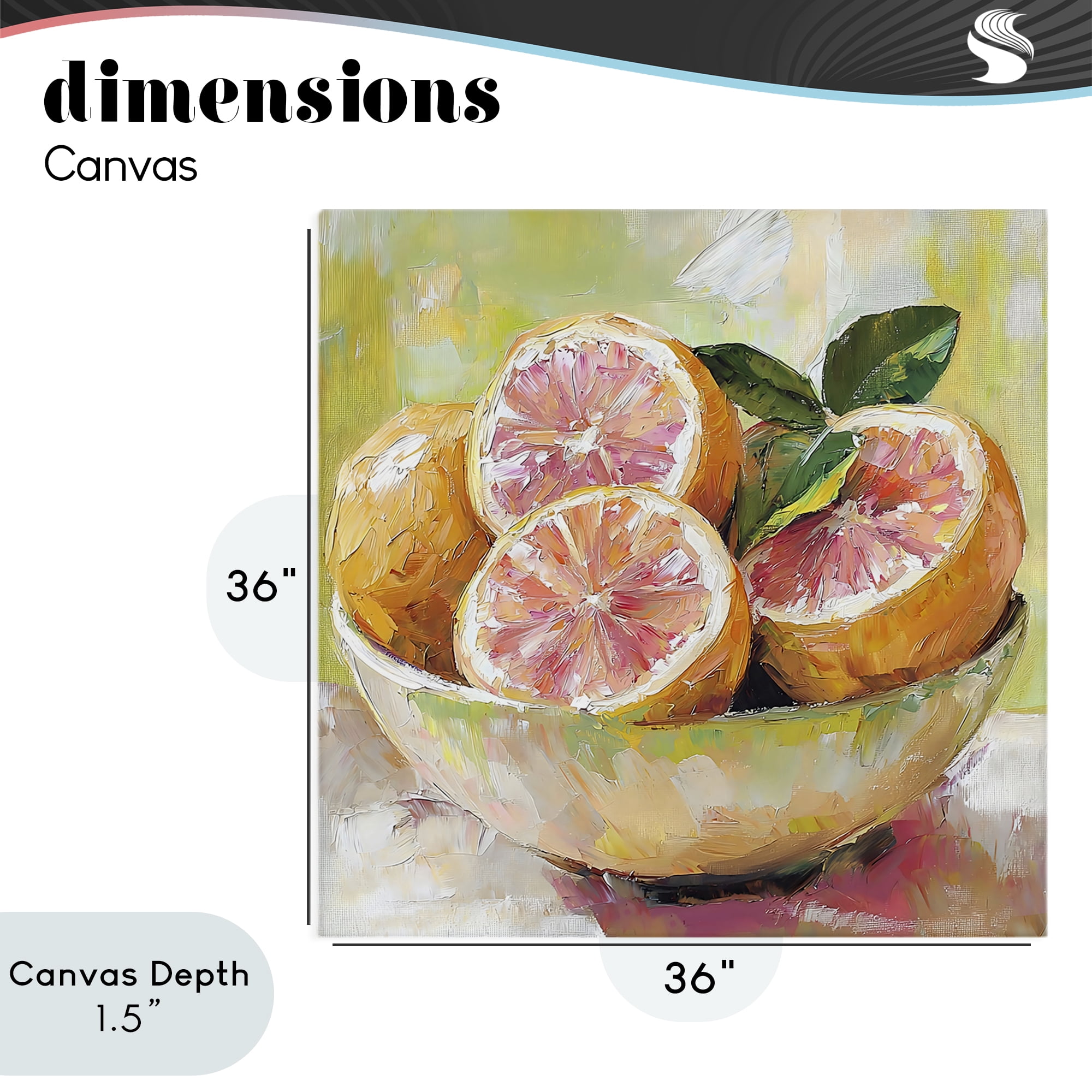 Stupell Industries Bold Grapefruit in Ceramic Bowl Canvas Wall Art, design by Riley B