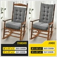 thumbnail image 2 of SUNROX Memory Foam Non Slip Rocking Chair Cushion, Set of Seat & Back Cushion with Ties for Indoor/Outdoor Rocker, FadeShield Water Resistant Thicken Durable Tufted Pads, 2 Piece, Heather Charcoal, 2 of 7