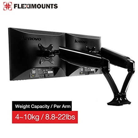 FLEXIMOUNTS-M6H-Heavy-Duty-Dual-Arm-LCD-arm-Full-Motion-Desk-Mount-with-Swivel-Gas-Spring-Monitor-Arm-8-8-22-lbs-Weight-bearing-per-arm-fit-most
