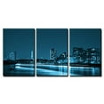 thumbnail image 2 of wall26 - 3 Piece Canvas Wall Art - City Full of Light at Night - Modern Home Art Stretched and Framed Ready to Hang - 16"x24"x3 Panels, 2 of 4