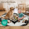 thumbnail image 4 of ODIKA 6'x9' Ultra-Soft Area Rug, Watercolor Smudged Motifs Brushstroke Interlocking Abstract Boho Refined None Washable, Bare feet friendly, Silk-Touch for Guest Room, Bedroom, 4 of 7