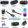 thumbnail image 3 of Cable Cargador USB C Rápido Compatible con JBL Cargo 4, Carga 5, Flip-5,Pulse-4,Jr-Pop,Clip-4,GO-3,Extreme-3,Tuner-2,Altavoz de Resistencia Auriculares Cable de Carga de Fuente de Alimentación, 3 of 7