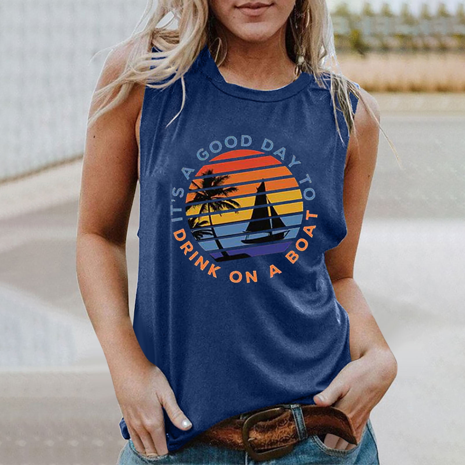 Print Tank Tops Adult Girls 