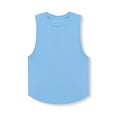 thumbnail image 4 of Sakmal Crew Neck Men Tank Tops Blue Blue Workout Solid Camisole Lightweight Gym Loose Fit Sleeveless Shirts, 4 of 5
