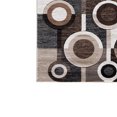 thumbnail image 3 of Machine Woven Fabric Rug with Circular Pattern Medium Brown and Cream - Saltoro Sherpi, 3 of 4