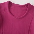 thumbnail image 6 of Babysbule Women's Seamless Short Sleeve Workout T-Shirt, Round Neck Slim Fit Breathable Yoga Top, Moisture Wicking Running Shirt for Gym Fitness, 6 of 9