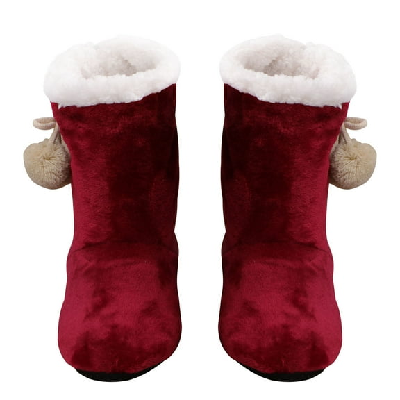 1Pair Autumn Winter Thiken Floor Boots Warm Home Cotton Boots Parent-child Shoes