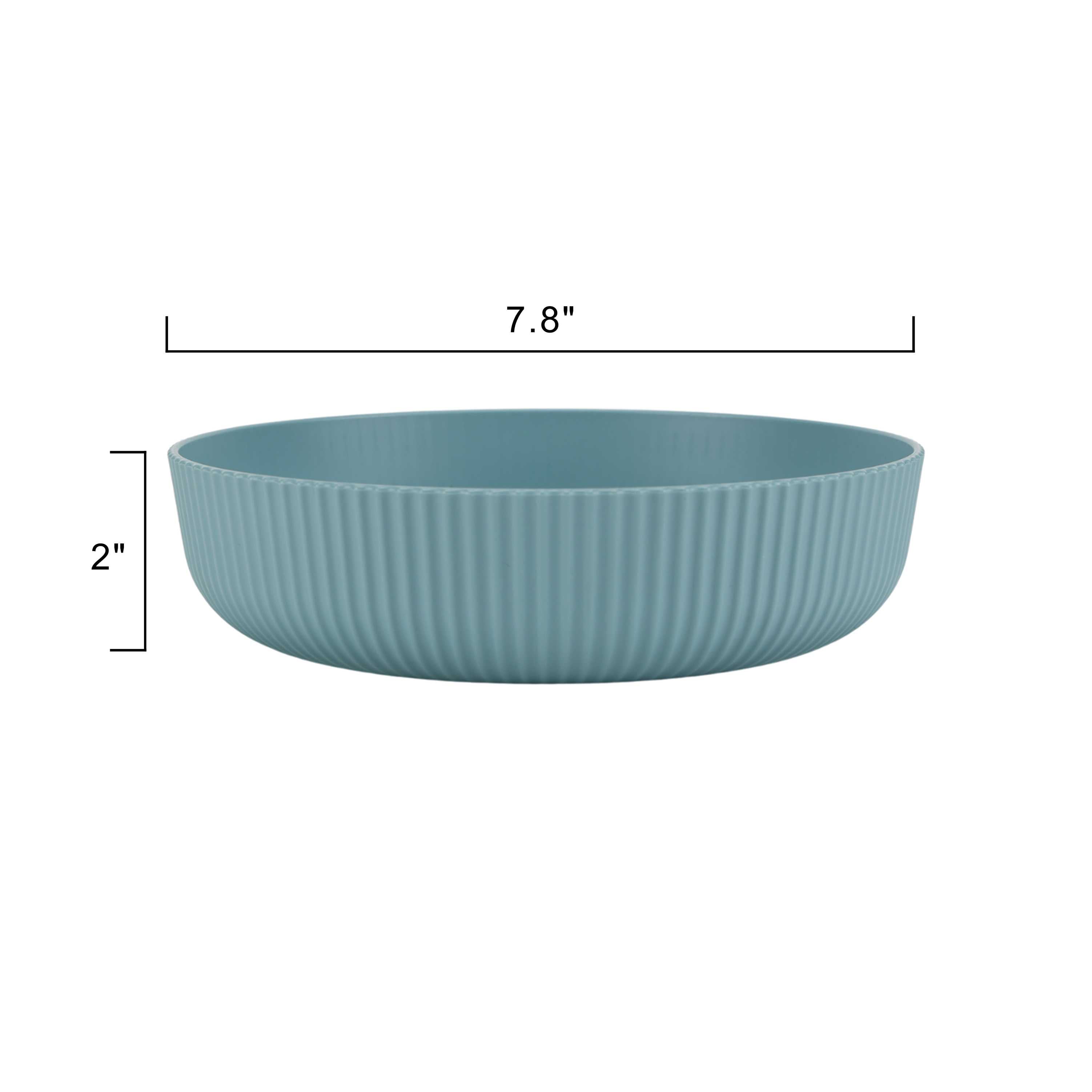 Mainstays 18-Piece Eco-Friendly Recycled Plastic Dinnerware Set, Blue