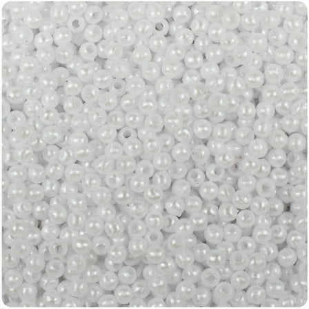 Beadtin Round White Plastic Pearl Loose Bead, 4 mm, (1000 Count)
