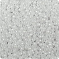 Beadtin Round White Plastic Pearl Loose Bead, 4 mm, (1000 Count)