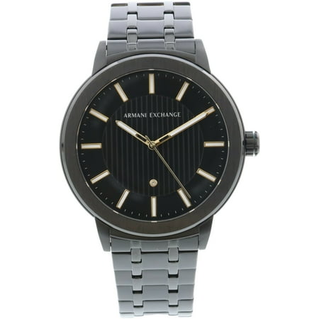 Armani Exchange Men's 3 Hand Stainless Steel AX1465 Black Stainless ...