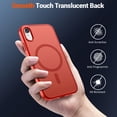 thumbnail image 6 of Magnetic for iPhone XR Phone Case(Compatible with MagSafe)(Military Grade Drop Protection) Slim Translucent Matte Shockproof with Anti-Fingerprint Phone Case,Red, 6 of 7