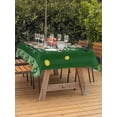 thumbnail image 2 of St Patricks Day Outdoor Tablecloth - 52x70 Inch Rectangle Dining Table Cover, Gnomes Green Shamrock Spring Gold Coin Striped Waterproof Outdoor Table Cloth with Umbrella Hole & Zipper for Patio, 2 of 7