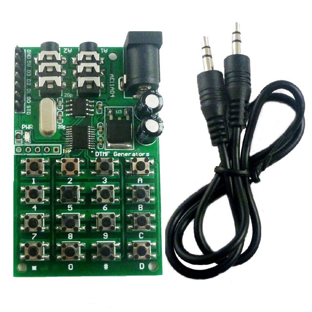 Moyic Generador DTMF Codificador Transmisor Módulo Dial MCU Control Decodificadores Módulos Tablero de control de audio portátil Teléfono Electrónica miscelánea