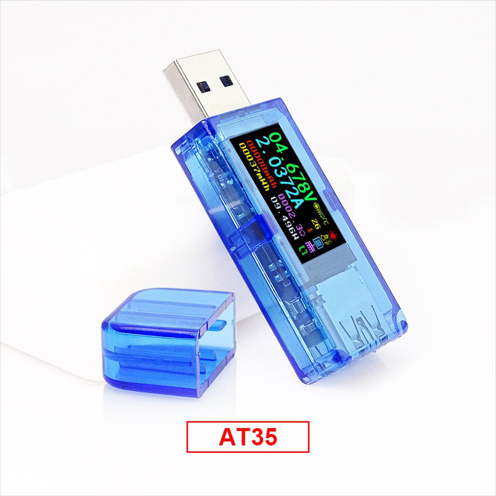 AT35 USB 3.0 color LCD Voltmeter ammeter voltage current meter multimeter Tester 