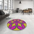 thumbnail image 4 of Ahgly Company Machine Washable Indoor Rectangle Transitional Dark Violet Purple Area Rugs, 5' x 7', 4 of 7