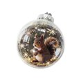 thumbnail image 1 of Matsuzay Adornos navideños 3D con forma de bola de cristal simulada, de acrílico ligero, ideales para decorar árboles de Navidad y el hogar. Kits de decoración para fiestas ardilla, 1 of 4
