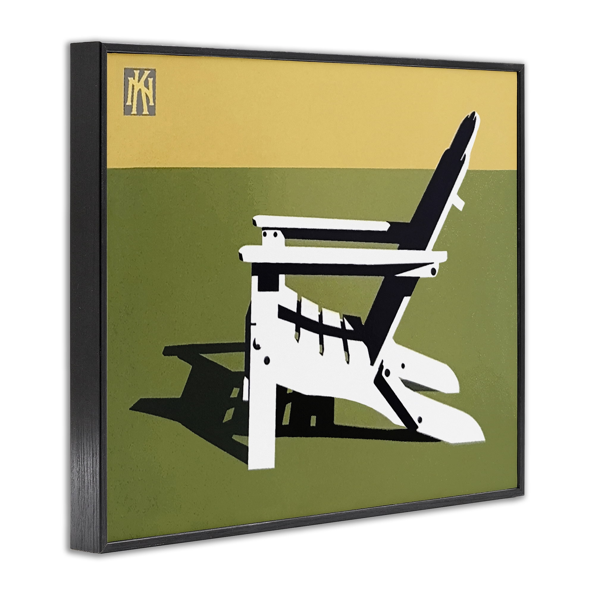 Stupell Industries Minimal Sunlit Lounge Chair Black Framed Giclee Art, design by Jadei Graphics