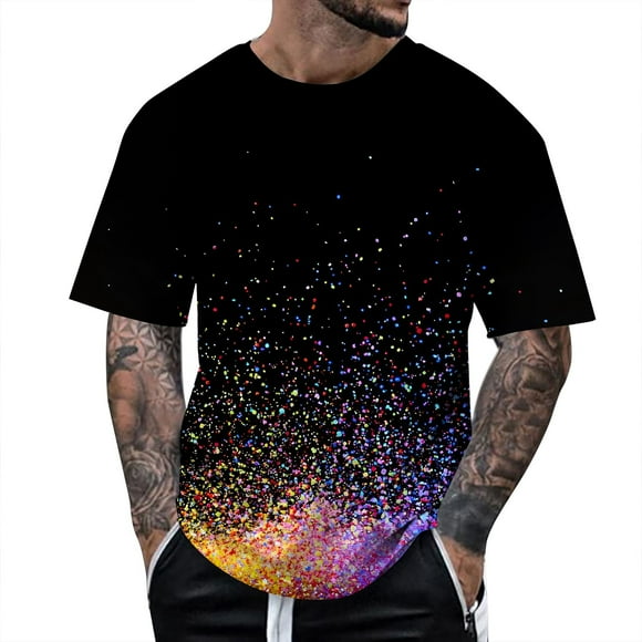 Wyzesi Undert Shirts Men Thin Male Spring and Autumn All Print Short Sleeve Round Neck T Shirt Floral Fashion Trend Bottoming Shirt Tops Custom T Shirts Men Long Sleeve