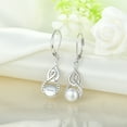 thumbnail image 3 of JO WISDOM Women Pearl Earrings 925 Sterling Silver Celtic Knot Infinity Dangle & Drop Earrings With 8mm Freshwater Pearl Jewelry, 3 of 4