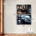 thumbnail image 5 of Golden Glam Car Night Duo Canvas Print Glam Wall Art by Art Remedy, Black Frame, 45 x 30, 5 of 6