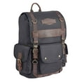 thumbnail image 2 of Harley-Davidson Travel Backpack, Ponderosa Ballistic & Leather USB Bag - Black, Harley Davidson, 2 of 5