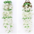 thumbnail image 5 of 100cm Artificial Winter Jasmine Hanging Flower Vines , Trailing Silk Floral Vines Fake Greenery Garlands,Non-Fading UV-Resistant Vines for Home Wall Balcony Garden Indoor Outdoor Decor,Blue, 5 of 9