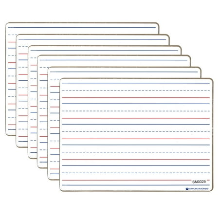 UPC: 0194629045181 | Dowling Magnets Double-sided Magnetic Dry-Erase Board Line-Ruled/Blank Pack of 6