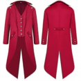 thumbnail image 1 of (GET IT) Men's Swallowtail Coat - Long Dress Tailcoat Inspired By The Middle Ages Newway, 1 of 1