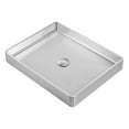 thumbnail image 1 of Whitehaus Collection WHNPL1578-BSS Noah Plus 10 Gauge Frame & Rectangular Above Mount Basin Set - Brushed Stainless Steel, 1 of 1