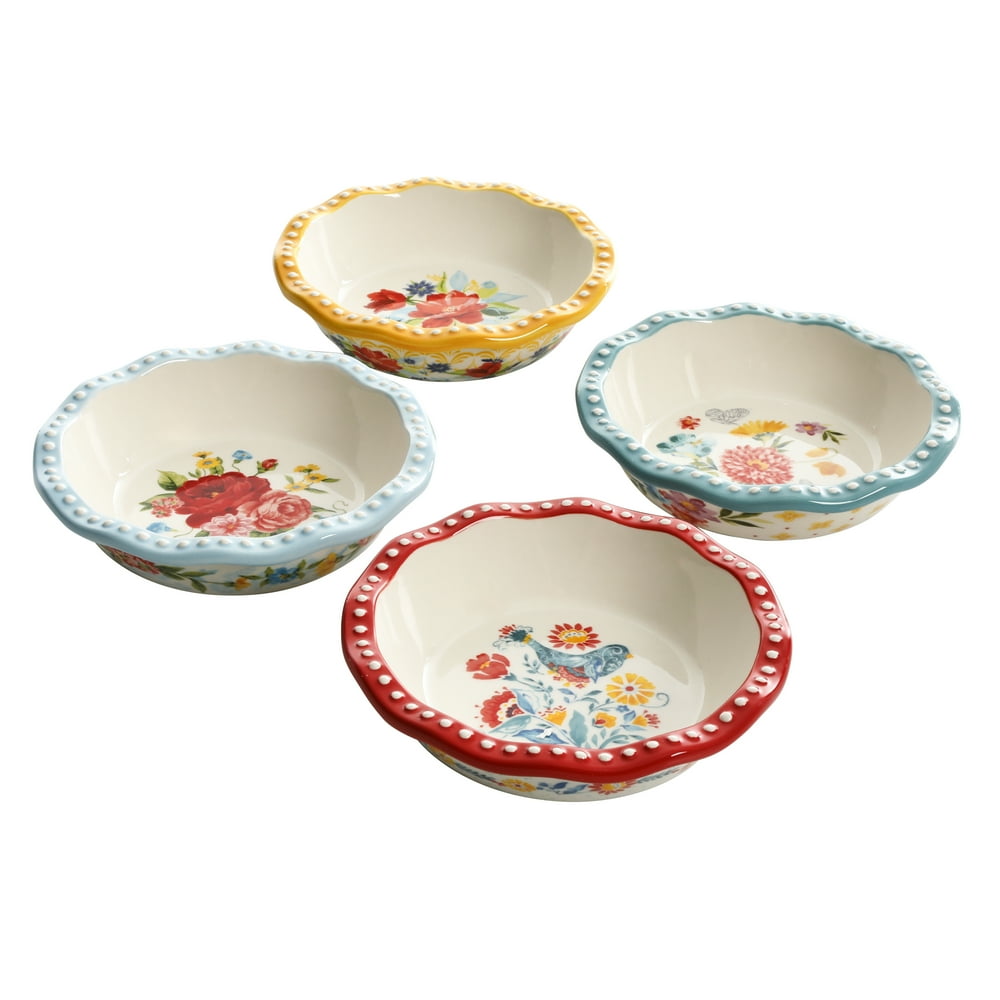 The Pioneer Woman Floral Medley 5.5Inch Mini Pie Pans, 4Pack