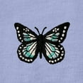 thumbnail image 2 of Dalix Butterfly Embroidered Cotton Relaxed Fit Short Sleeve Crewneck Tee Shirt Women in Lavender Blue L Large, 2 of 5