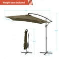 thumbnail image 2 of CHYVARY 8.2 x 8.2ft Patio Offset Umbrellas Outdoor Hanging Market Patio Umbrella, 50+ UV Protection Cantilever Outside Umbrellas for Yard, Pool and Deck,Taupe, 2 of 6