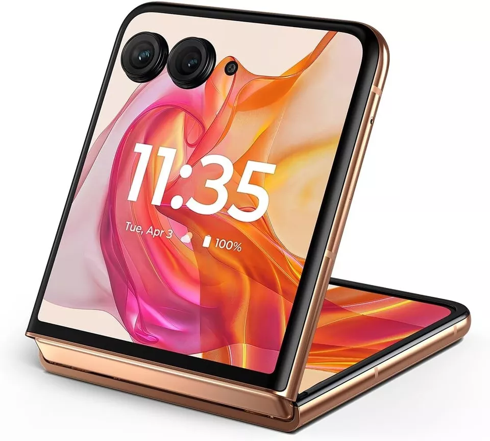 Motorola razr+ | 2024 | Unlocked | Made for US 12/256 | 50MP Camera | Peach Fuzz Cell Phone Smartphone