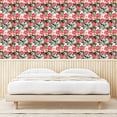 thumbnail image 3 of Ambesonne Rose Pattern Peel & Stick Wallpaper for Home, Garden of Romance Leaf, 13"x100", Pastel Pink Hunter Green, 3 of 5