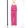 thumbnail image 2 of Doomiva 2 Piece Summer Outfit Toddler Girls Solid Sleeveless Ruffle Cami Tops with Elastic Waist Wide Leg Pants Set Hot Pink 90, 2 of 7