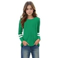 thumbnail image 4 of Long Sleeve Tops for Boys Girls Crewneck T Shirts 3-14 Years Teens Kids Casual Pullover Color-Block Comfort Going-Out Loungewear Tees 2025, 4 of 6