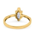 thumbnail image 3 of Yellow Tone, Simulated Cubic Zirconia Size-6 Marquise Solitaire Accent Dazzling Wedding Engagement Ring 925 Sterling Silver, 3 of 7