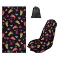 thumbnail image 6 of XYZCANDO Colorful Heart-Shaped Footprint Pattern Seat Cover Towel Durable for Running Gym, Washable Non-Slip All-Purpose Car Seat Towel Comfortable, 6 of 8