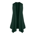 thumbnail image 6 of Clearance! Labakihah coats for women Women's Sleeveless Draped Open Front Cardigan Vest Asymmetric Hem Women Blouse Army Green XXL, 6 of 8