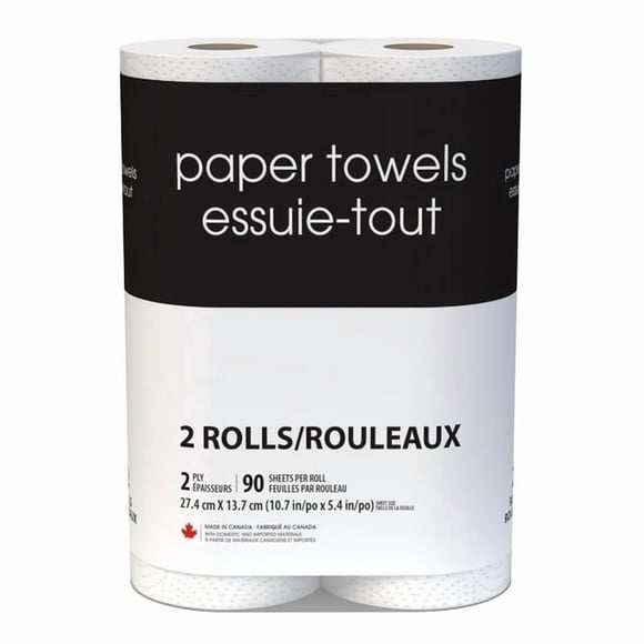 Black & White 2 Double Roll 90 Sheets 2-Ply Paper Towel