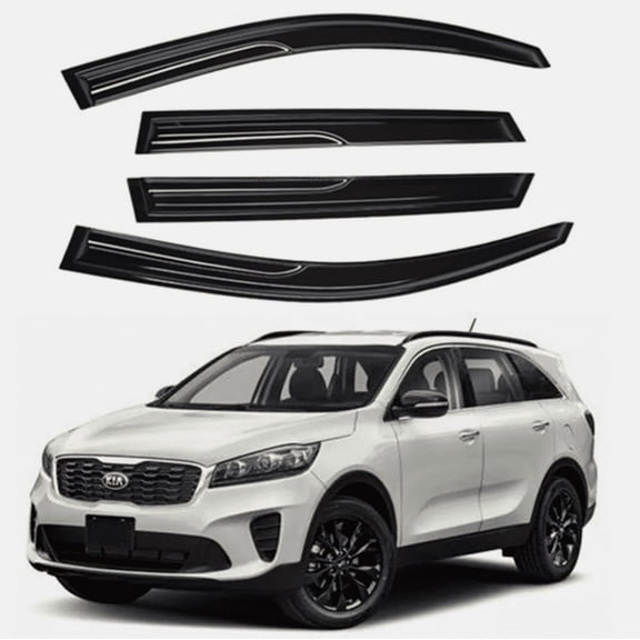 Tuqiang Side Window Wind Deflector Window Visor for 2016-2020 Kia Sorento Black 4PCS