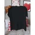 thumbnail image 3 of Women's Casual Crew Neck T-Shirt with Gradient Heart, Knit Fabric, Medium Stretch, All Season FashiCamisetas para mujer, lindas camisetas con estampado gráfico, de manga corta, estilo casual, para ve, 3 of 8