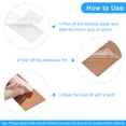 thumbnail image 4 of 10uds Tira Espejo Pared Pegatina, 2 x 7.9 Auto Adhesivo Acrílico Espejo Pared Tiras Calcomanía Removible  para Hogar Dormitorio Fondo DIY Decoración, Marrón, 4 of 7