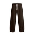 thumbnail image 4 of Frnrwgo Men's Heavyweight Sweatpants Loose Fit Drape Drawstring Elastic Waist Multi-Pocket Winter Streetwear Loungewear Pants, 4 of 9