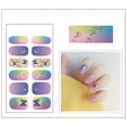 thumbnail image 2 of Pegatinas de uñas del dedo del pie Envolturas de uñas completo auto esmalte Pegatinas Flores Estrella Glitter Tiras de uñas Calcomanía Pegatinas para Mujeres Kits con lima de uñas, 2 of 4