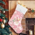 thumbnail image 5 of Coolnut 17.7 Inch Christmas Stockings, 2 PCS Watercolor Light Flowers Presonalized Large Stocking Sock for Family Holiday Xmas Party Decorations, 5 of 7
