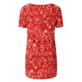 thumbnail image 4 of CEHVOM Blouse d'Été pour Femmes Col Rond Ample Manches Courtes Imprimé Décontracté Liquidation, 4 of 5
