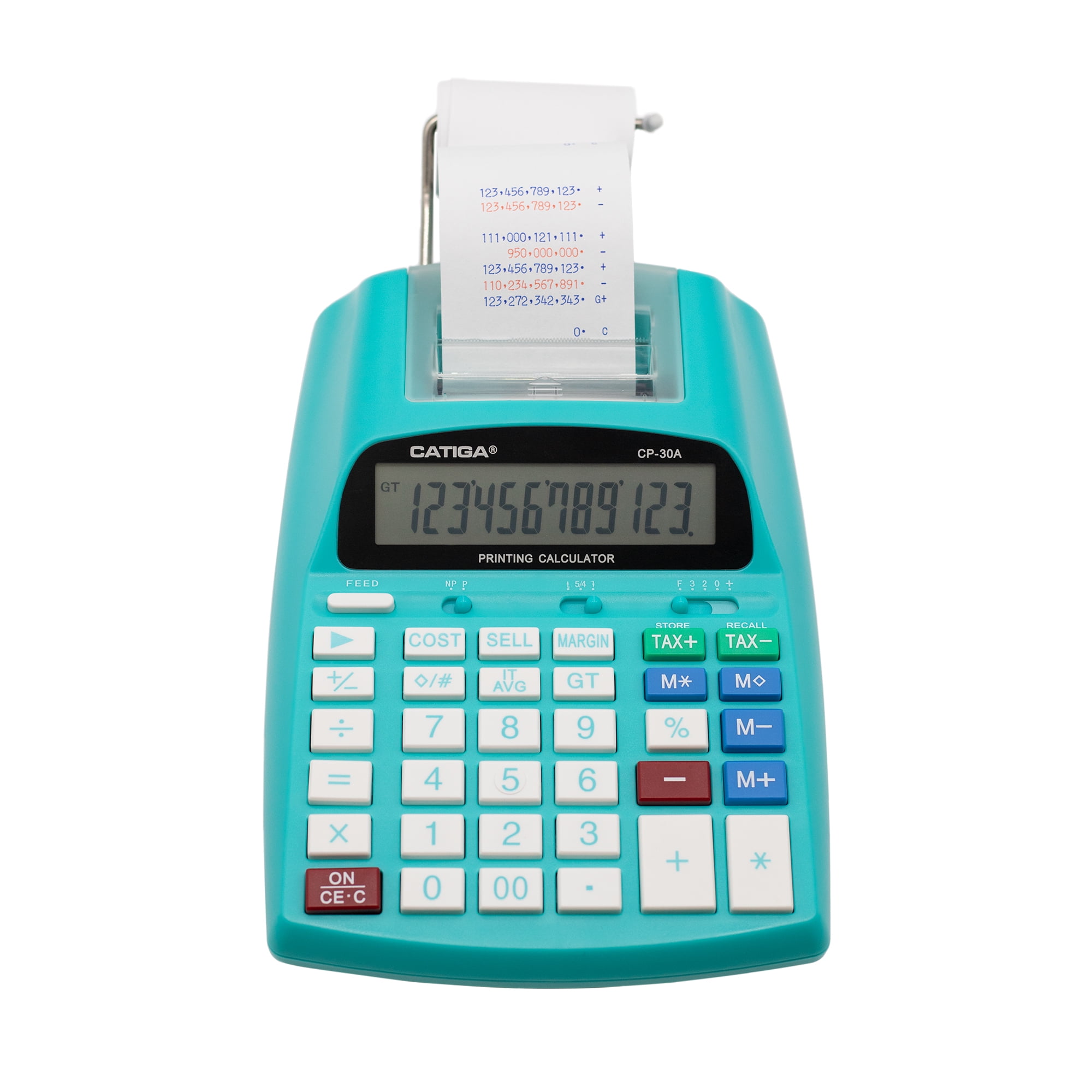 Commercial Printing Calculator with 12 Digit LCD Display Screen, 2.03