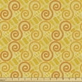 thumbnail image 1 of Abstract Sofa Upholstery Fabric by the Yard, Geometric Themed Spiraling Swirly Circle Cords Motif Circular Art, Decorative Fabric for DIY and Home Accents, Earth Yellow and Orange by Ambesonne, 1 of 5